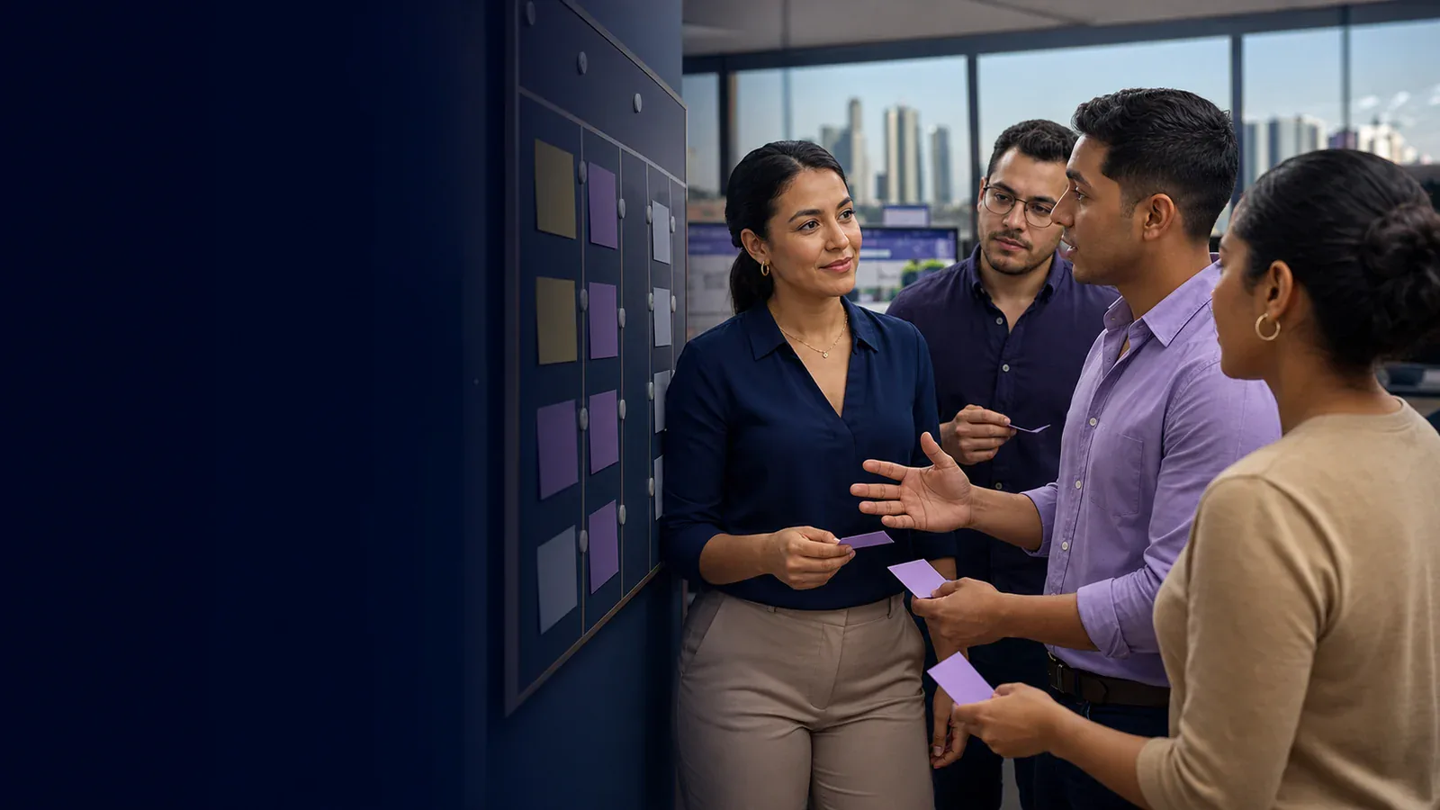 Supervisor listens to her team and facilitates a priority-setting conversation during a practical workshop.